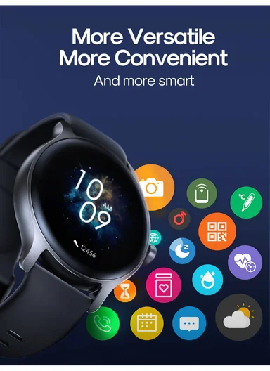 1.28" IP68 HD IPS Screen Classic Series Bluetooth Waterproof Classic Series Smart Watch (Make/Answer Call) JR-FC1 - Dark Gray