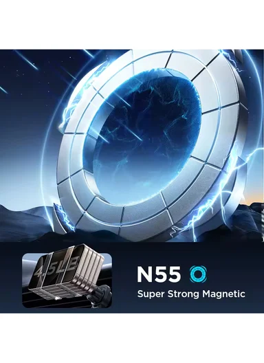 360° 15W Magnetic Car Dashboard Mount Charger Wireless Car Charger Hands Free Air Vent Magnetic Phone Holder JR-ZS388 - Black