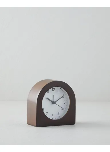 Cella Table Clock 10 cm Brown
