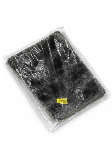 60x40cm Soft Plush Bathroom Mat, Wave Pattern &amp; Anti-Slip Base - Dark Grey