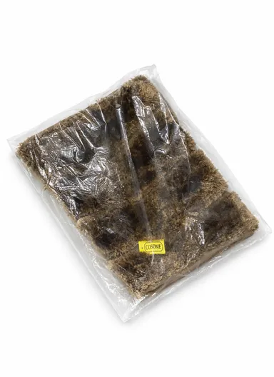 60x40cm Soft Plush Bathroom Mat, Wave Pattern &amp; Anti-Slip Base - Brown