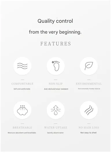 60x40cm Soft Plush Bathroom Mat, Wave Pattern &amp; Anti-Slip Base - Red