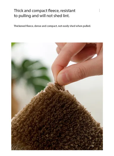 60x40cm Soft Plush Bathroom Mat, Wave Pattern &amp; Anti-Slip Base - Red