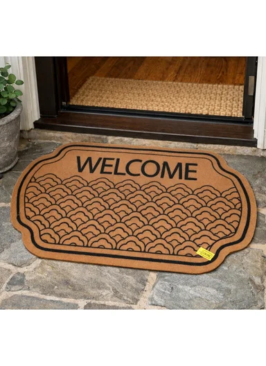 58x88cm Eco-Coir Synthetic Entrance Mat with Non-Slip PVC Backing