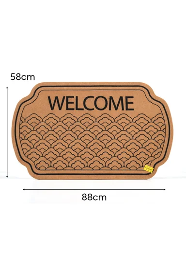 58x88cm Eco-Coir Synthetic Entrance Mat with Non-Slip PVC Backing