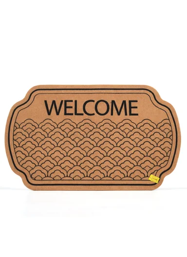 58x88cm Eco-Coir Synthetic Entrance Mat with Non-Slip PVC Backing