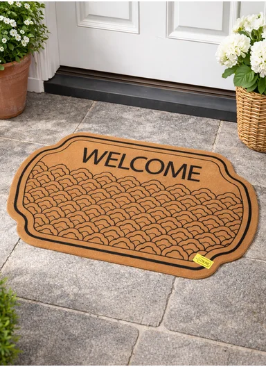 58x88cm Eco-Coir Synthetic Entrance Mat with Non-Slip PVC Backing