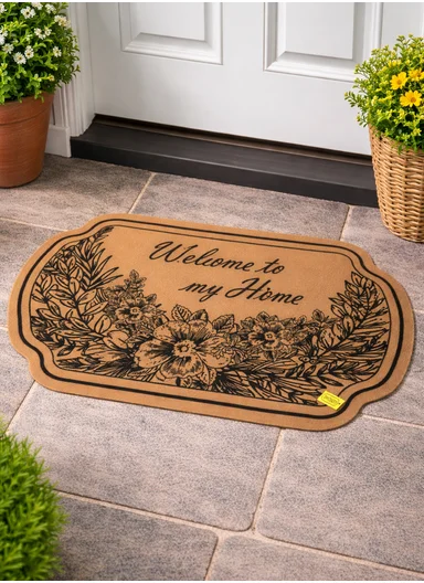 58x88cm Eco-Coir Synthetic Entrance Mat with Non-Slip PVC Backing