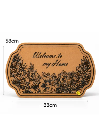 58x88cm Eco-Coir Synthetic Entrance Mat with Non-Slip PVC Backing
