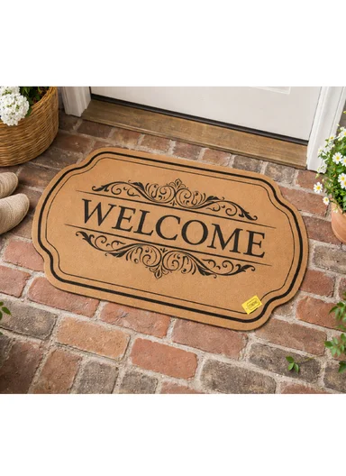 58x88cm Eco-Coir Synthetic Entrance Mat with Non-Slip PVC Backing