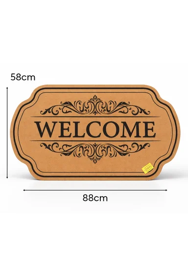 58x88cm Eco-Coir Synthetic Entrance Mat with Non-Slip PVC Backing