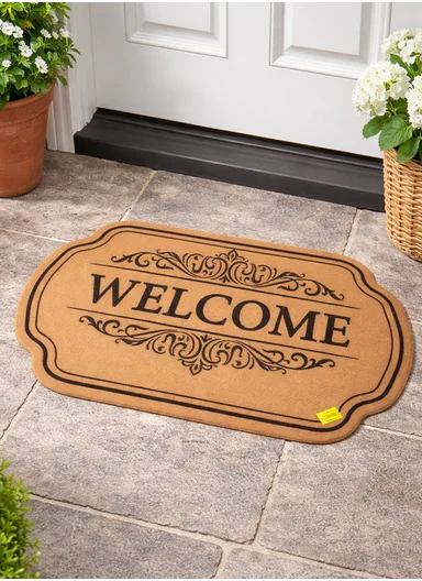 58x88cm Eco-Coir Synthetic Entrance Mat with Non-Slip PVC Backing