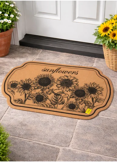 58x88cm Eco-Coir Synthetic Entrance Mat with Non-Slip PVC Backing