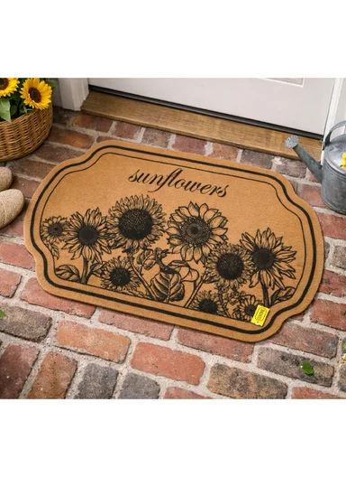 58x88cm Eco-Coir Synthetic Entrance Mat with Non-Slip PVC Backing