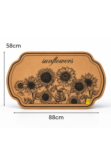 58x88cm Eco-Coir Synthetic Entrance Mat with Non-Slip PVC Backing