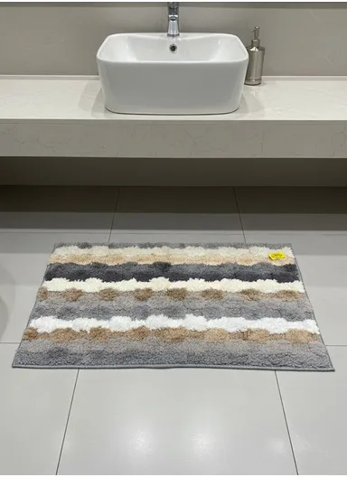 48x78cm Soft Absorbent Microfiber Bath Mat with Non-Slip Backing 
