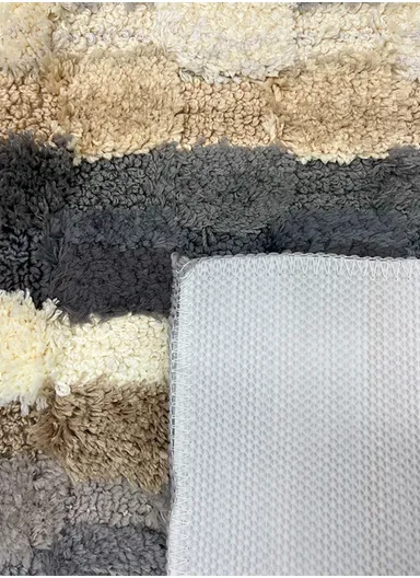 48x78cm Soft Absorbent Microfiber Bath Mat with Non-Slip Backing 