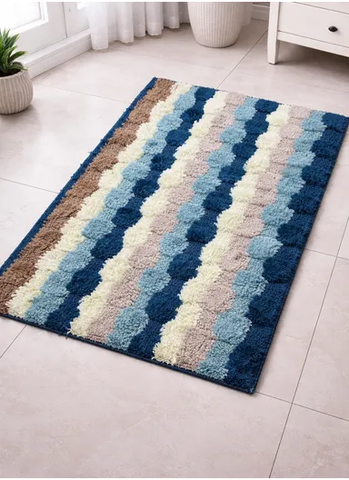 48x78cm Soft Absorbent Microfiber Bath Mat with Non-Slip Backing 