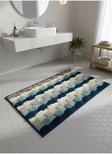 48x78cm Soft Absorbent Microfiber Bath Mat with Non-Slip Backing 