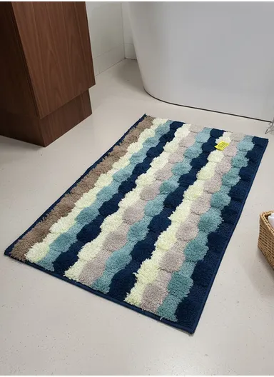 48x78cm Soft Absorbent Microfiber Bath Mat with Non-Slip Backing 