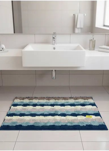 48x78cm Soft Absorbent Microfiber Bath Mat with Non-Slip Backing 