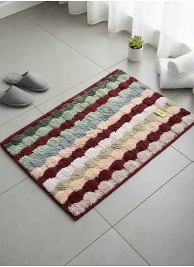 48x78cm Soft Absorbent Microfiber Bath Mat with Non-Slip Backing 