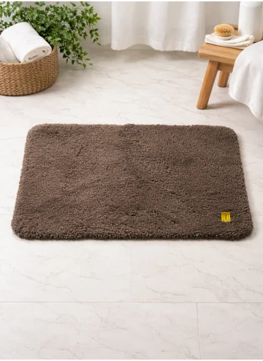 90x60cm Microfiber Floor Mat with Non-Slip Backing, Soft Bath &amp; Door Rug - Dark Brown
