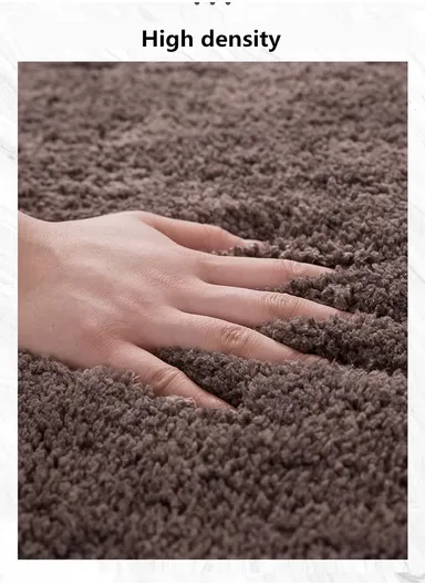90x60cm Microfiber Floor Mat with Non-Slip Backing, Soft Bath &amp; Door Rug - Beige