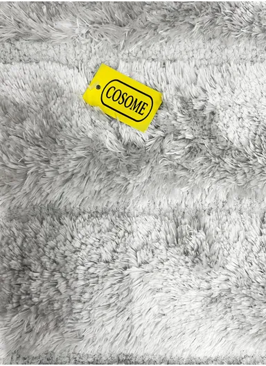 80×50 cm Bathroom Floor Mat, Soft Absorbent Rug with Non-Slip TPR Rubber Backing - Grey