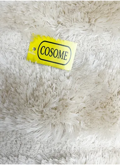 80×50 cm Bathroom Floor Mat, Soft Absorbent Rug with Non-Slip TPR Rubber Backing - Off White