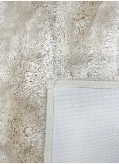 80×50 cm Bathroom Floor Mat, Soft Absorbent Rug with Non-Slip TPR Rubber Backing - Off White