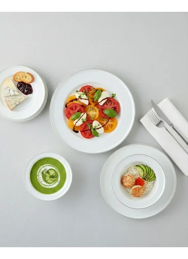 Savanna Bone Porcelain Dinner Set 24 Pieces for 6 People Gold