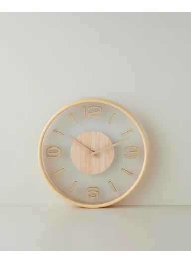 Cara Wall Clock 30 cm Cream