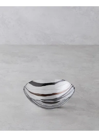 Terra Glass Bowl 16 cm Brown-Black