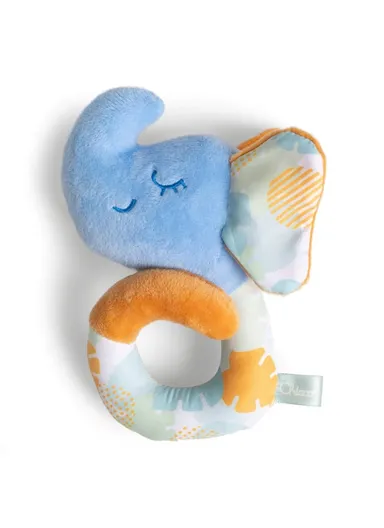 Elephant Fabric Rattle Bracelet, Soft Jingle Toy for Babies