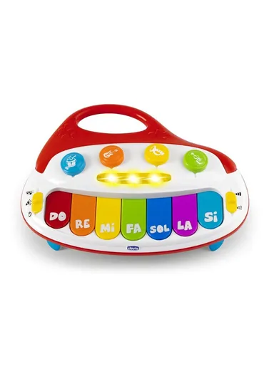 My First Piano for Kids, Easy-to-Grip Musical Toy, 7 Buttons, Lights, 2 Play Modes, Electronic, 1-4 Years