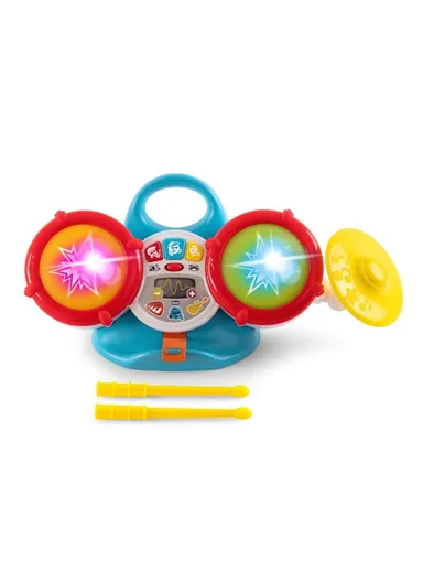 Electronic Drum Set with Lights &amp; Music, Interactive Musical Toy (1–4 Years)