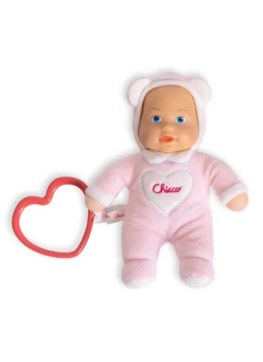 My First Doll, with heart-shaped ring, easy to grip, soft and light - Pink