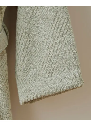 Chic Diamond Cotton Bathrobe S-M Light Green