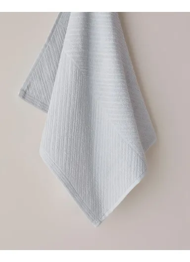 Twill Cotton Face Towel 50x70 cm Light Grey