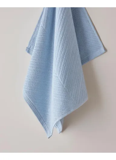 Twill Cotton Face Towel 50x70 cm Light Blue