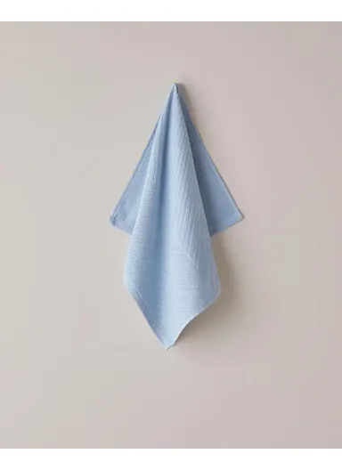 Twill Cotton Face Towel 50x70 cm Light Blue