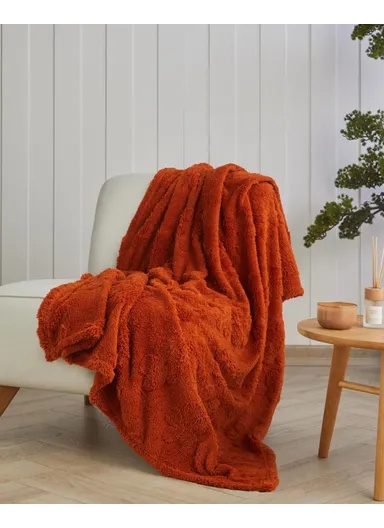 Flower Joy Sofa Throw 120x160 cm Mustard