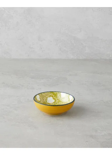 Plantopia Porcelain Snack Bowl, 9 cm, Yellow-Green