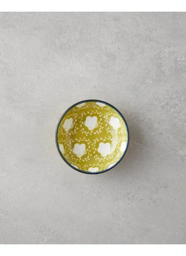 Plantopia Porcelain Snack Bowl, 9 cm, Yellow-Green