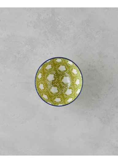 Plantopia Porcelain Snack Bowl 11 cm White - Green