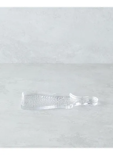 Soft Glass Serving Tray 18x9x1 cm Transparent