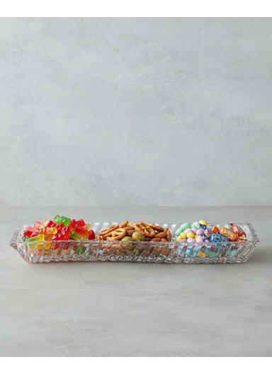 Aura Glass Serving Tray 40x14x4 cm Transparent