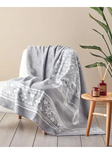 Embrace of Love Acrylic Cotton TV Blanket 130x170 cm Grey