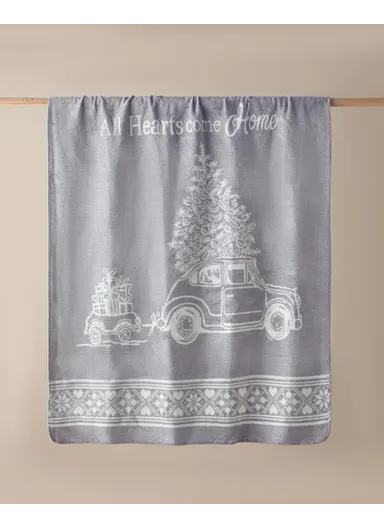 Embrace of Love Acrylic Cotton TV Blanket 130x170 cm Grey